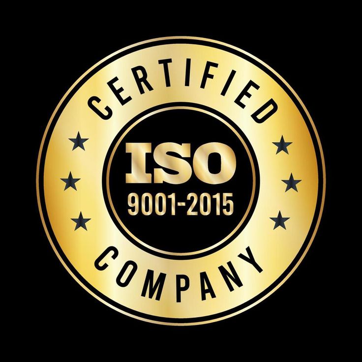 ISO 9001:2015 certified company gold badge